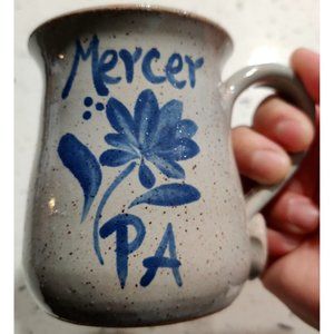 Vintage Art Pottery Mercer PA Pennsylvania 3.75” Coffee Mug  - Sugar Loaf 94'